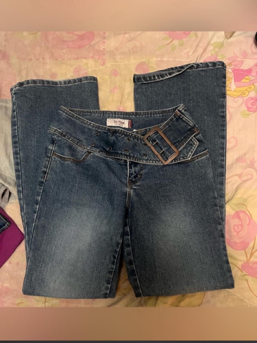 Jordache Dark Blue Bootcut Jeans with Belt
